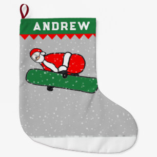 Grande Chaussette De Noël Cadeau de vacances pour snowboardeur Snowboard