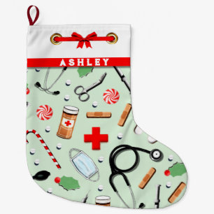 Grande Chaussette De Noël Cadeau de vacances pour soins de santé