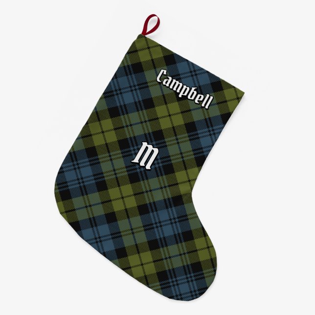 Grande Chaussette De Noël Campbell Tartan (Devant (Accrochage))