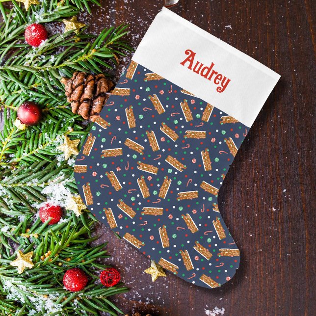 Grande Chaussette De Noël Camper RV Classe C en pain d'épice Personnalisé (Créateur téléchargé)