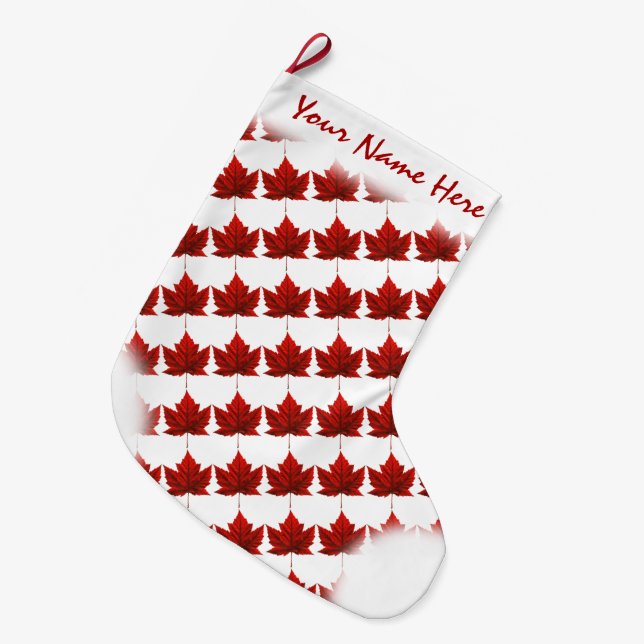 Grande Chaussette De Noël Canada Stocker Canada - Stocking de Noël sur mesur (Devant (Accrochage))