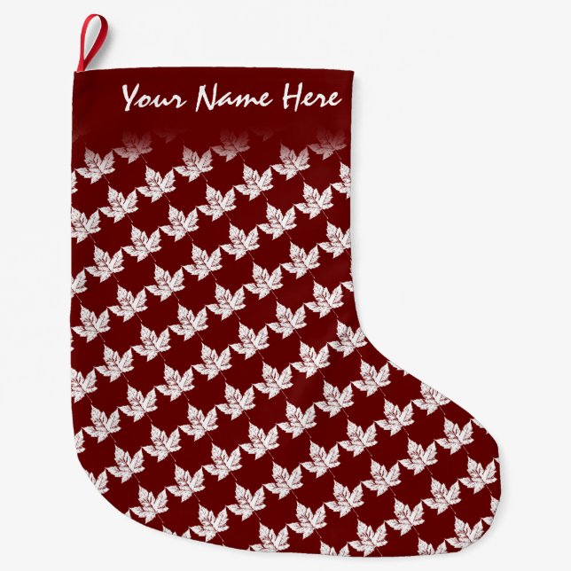Grande Chaussette De Noël Canada Stocker Canada - Stocking de Noël sur mesur (Devant)