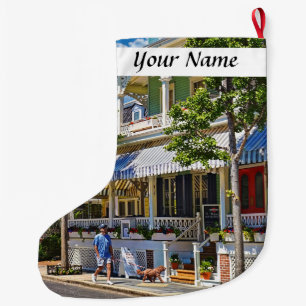 Grande Chaussette De Noël Cape May NJ - Sœurs descendant Perry Street
