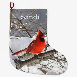 Grande Chaussette De Noël Cardinal du nord