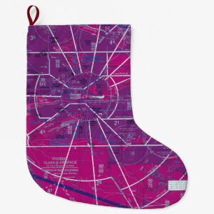 Grande Chaussette De Noël Carte TAC de l'aéroport de Phoenix