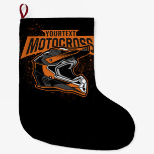 Grande Chaussette De Noël Casque de course de motocross motocross personnali