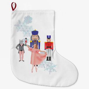 Grande Chaussette De Noël Cast de ballet de croustillant