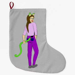 Grande Chaussette De Noël catgirl