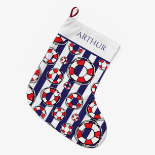 Grande Chaussette De Noël Ceintures nautiques Bateau côtier