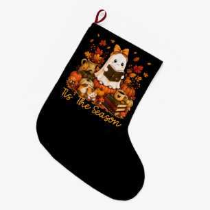 Grande Chaussette De Noël C'est la saison Gentil Fantôme Livre d'automne