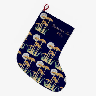 Grande Chaussette De Noël Champignons au clair de lune