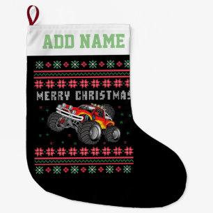 Grande Chaussette De Noël Chandail de Noël moche de Monster Truck