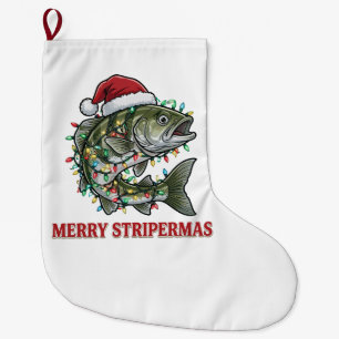 Grande Chaussette De Noël Chapeau de Père Noël Striper Joyeux Stripermas Pêc