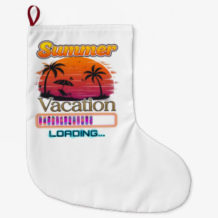 Grande Chaussette De Noël Chargement de vacances Plage de coucher de soleil