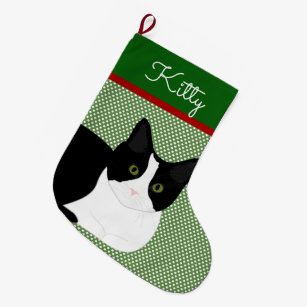 Chaussettes De Noel Chat Noir Zazzle Fr