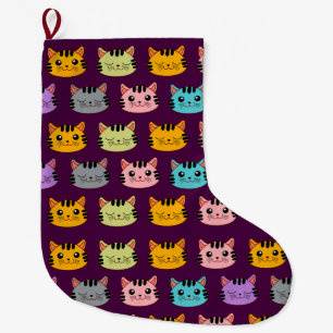 Grande Chaussette De Noël Chats