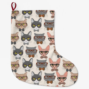 Grande Chaussette De Noël Chats