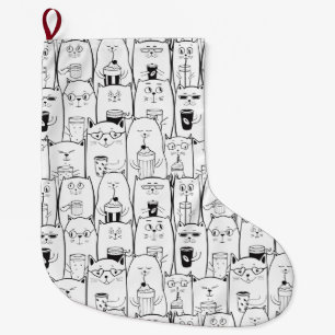 Grande Chaussette De Noël Chats mignons