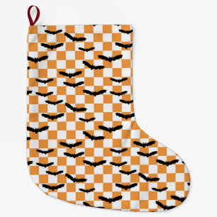 Grande Chaussette De Noël Chauffage Éffrayant Halloween moderne Orange