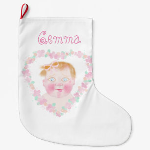 Grande Chaussette De Noël Chausson de Noël personnalisé pour bébé mignon