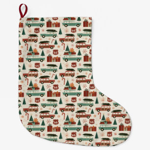 Grande Chaussette De Noël Cheminée de break Joie de Noël