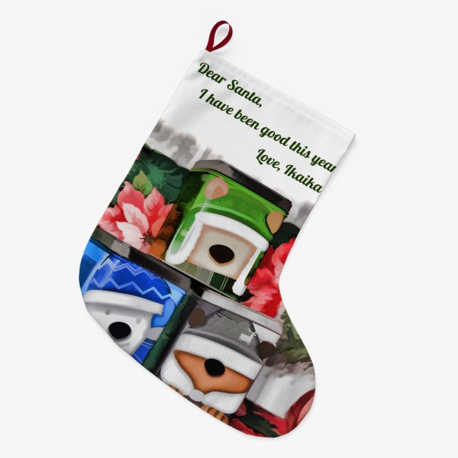 Grande Chaussette De Noël Cher Père Noël (Devant (Accrochage))