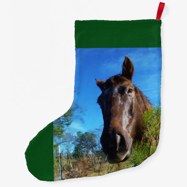 Grande Chaussette De Noël Cheval de Noël (Dos)