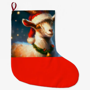 Grande Chaussette De Noël Chèvre de Noël 2