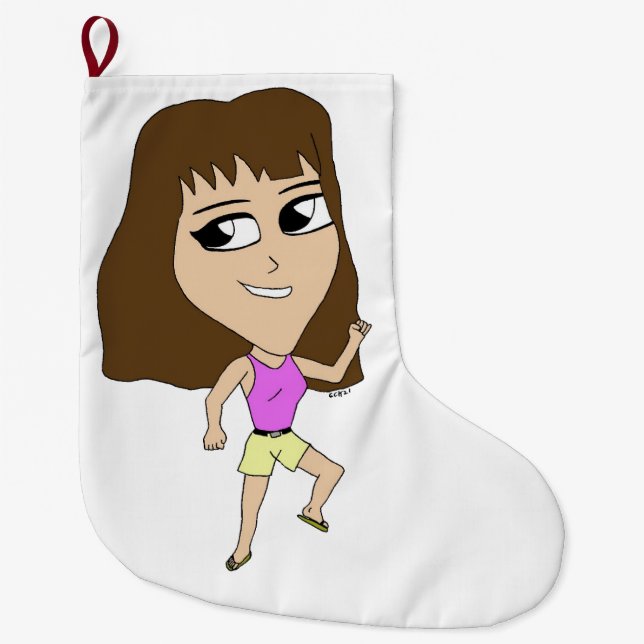 Grande Chaussette De Noël chibi (Devant)