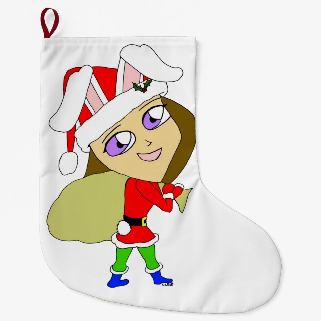 Grande Chaussette De Noël chibi bunnygirl (Devant)