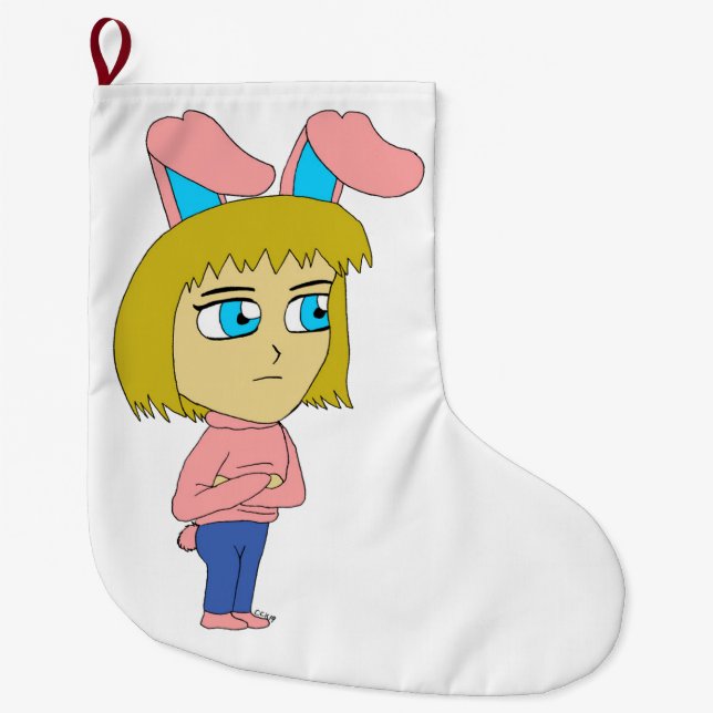 Grande Chaussette De Noël chibi bunnygirl (Devant)