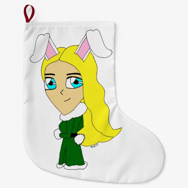 Grande Chaussette De Noël chibi bunnygirl (Devant)