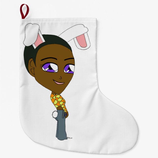 Grande Chaussette De Noël chibi bunnygirl (Devant)