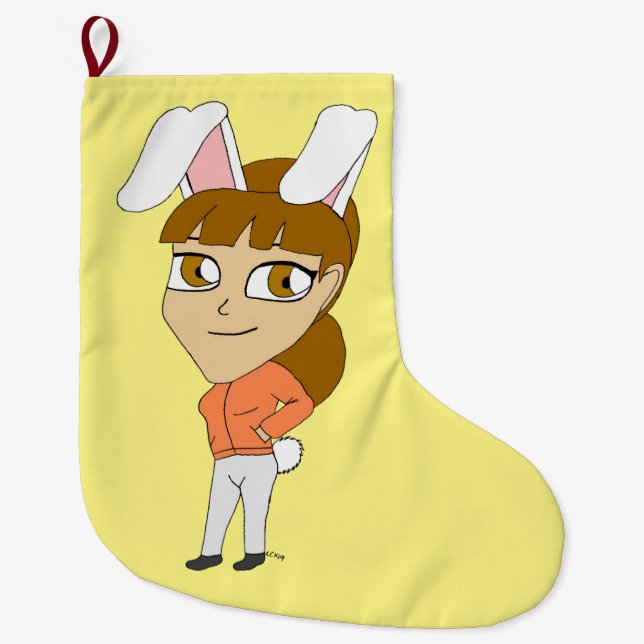 Grande Chaussette De Noël chibi bunnygirl (Devant)