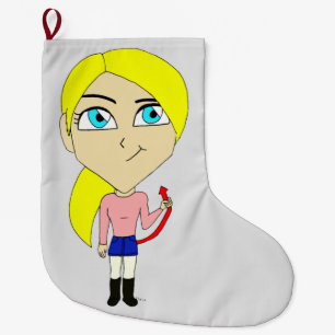 Grande Chaussette De Noël chibi "mauvaise fille"