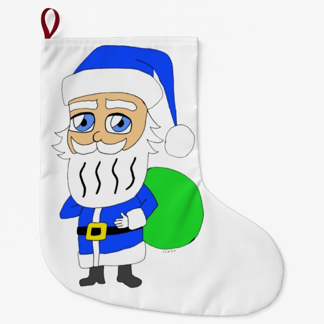 Grande Chaussette De Noël chibi Santa Claus (Devant)