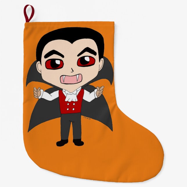 Grande Chaussette De Noël chibi vampire (Devant)