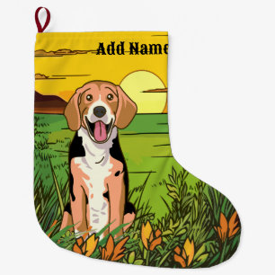 Grande Chaussette De Noël Chien beagle