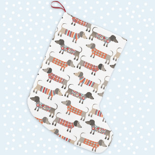 Grande Chaussette De Noël Chien de saucisse Dachshund
