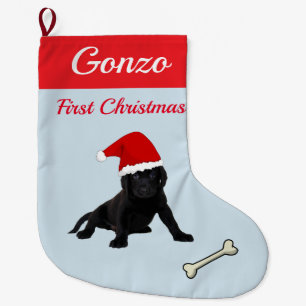 Grande Chaussette De Noël Chiot de labrador retriever