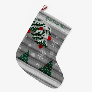 Grande Chaussette De Noël Chirstmas Stocking Custom Blue Christmas Stockings
