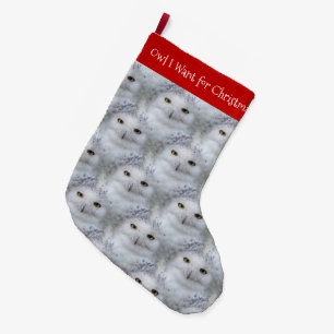 Grande Chaussette De Noël Chouette drôle je veux pour Chouette neige de Noël