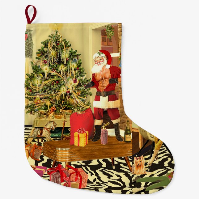 Grande Chaussette De Noël Christmas Chippendale (Devant)