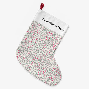 Grande Chaussette De Noël Christmas Holly