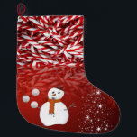 Grande Chaussette De Noël Christmas Stocker, Snowman<br><div class="desc">Stockage de Noël Ce stockage de Noël customisé est attrayant pour Père Noël de petits cadeaux. Quelque chose pour tous,  Maria lurdis afonso,  https://www.zazzle.com/succeedinbeautybarb</div>