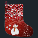 Grande Chaussette De Noël Christmas Stocker, Snowman<br><div class="desc">Stockage de Noël Ce stockage de Noël customisé est attrayant pour Père Noël de petits cadeaux. Quelque chose pour tous,  Maria lurdis afonso,  https://www.zazzle.com/succeedinbeautybarb</div>
