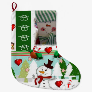Grande Chaussette De Noël Christmas Stocker, Snowman
