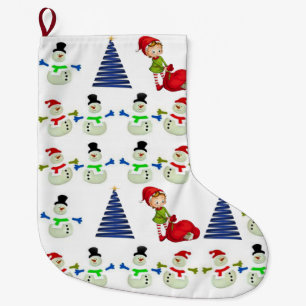 Grande Chaussette De Noël Christmas Stocker, Snowman