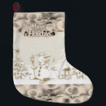 Grande Chaussette De Noël Christmas Stocker, Snowman<br><div class="desc">Stockage de Noël Ce stockage de Noël customisé est attrayant pour Père Noël de petits cadeaux. Quelque chose pour tous,  Maria lurdis afonso,  https://www.zazzle.com/succeedinbeautybarb</div>