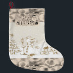 Grande Chaussette De Noël Christmas Stocker, Snowman<br><div class="desc">Stockage de Noël Ce stockage de Noël customisé est attrayant pour Père Noël de petits cadeaux. Quelque chose pour tous,  Maria lurdis afonso,  https://www.zazzle.com/succeedinbeautybarb</div>